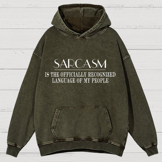 Fluently Sarcastic Vintage Distressed Hoodie
