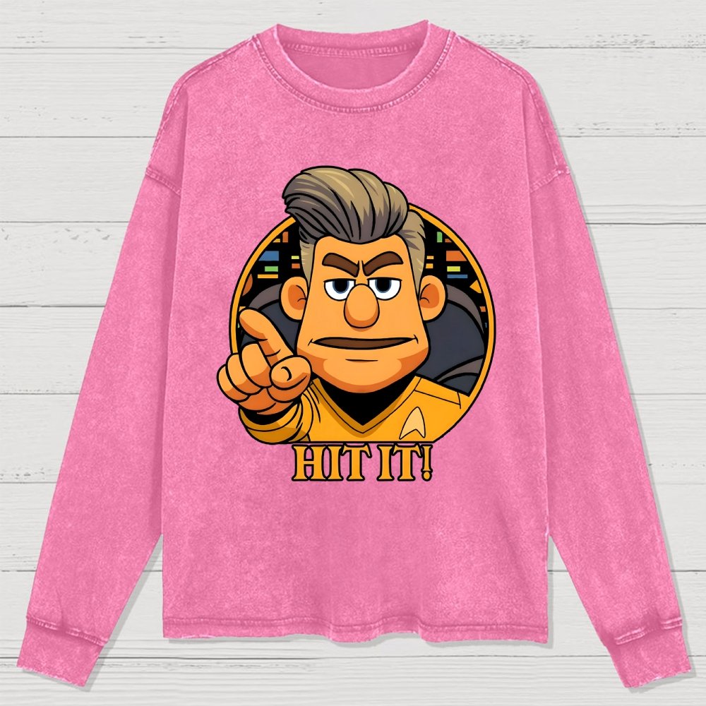 Hit It Washed Long Sleeve Tee