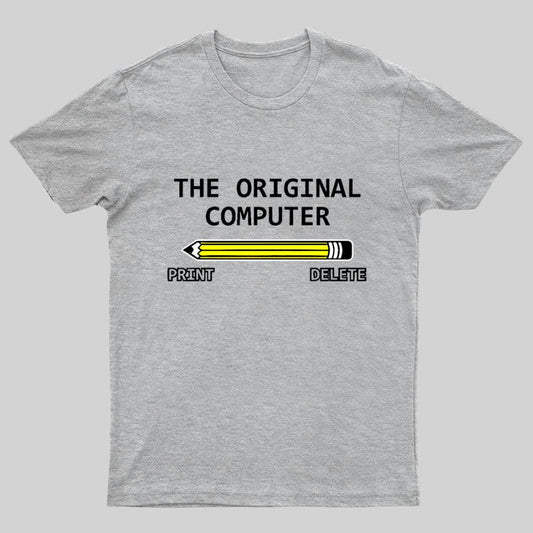 The Original Computer Print Delete Funny Graphic Printing Geeky T-Shirt