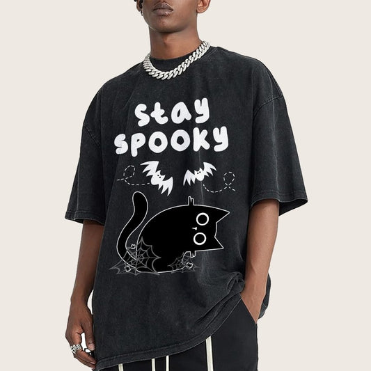 Stay Spooky Vintage Distressed T-shirt