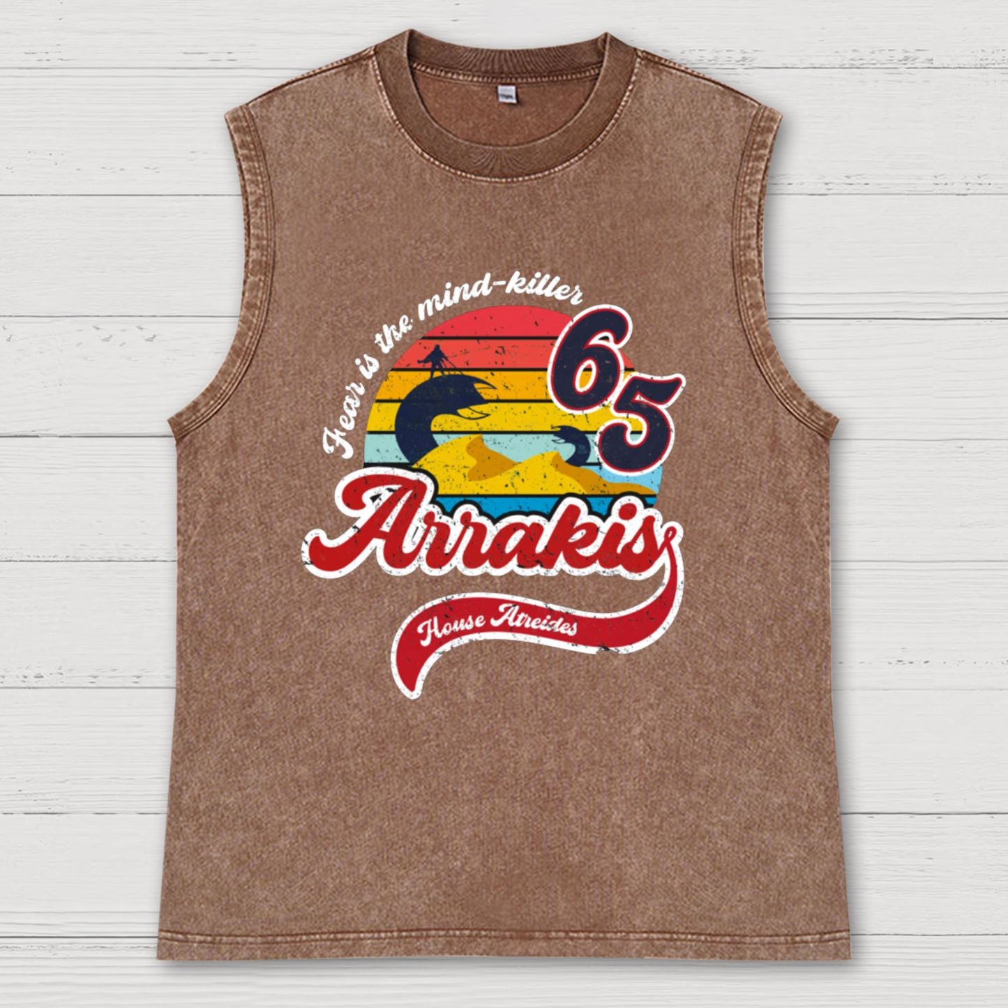 Fear Is The Mind Killer Vintage Distressed Washed Tank