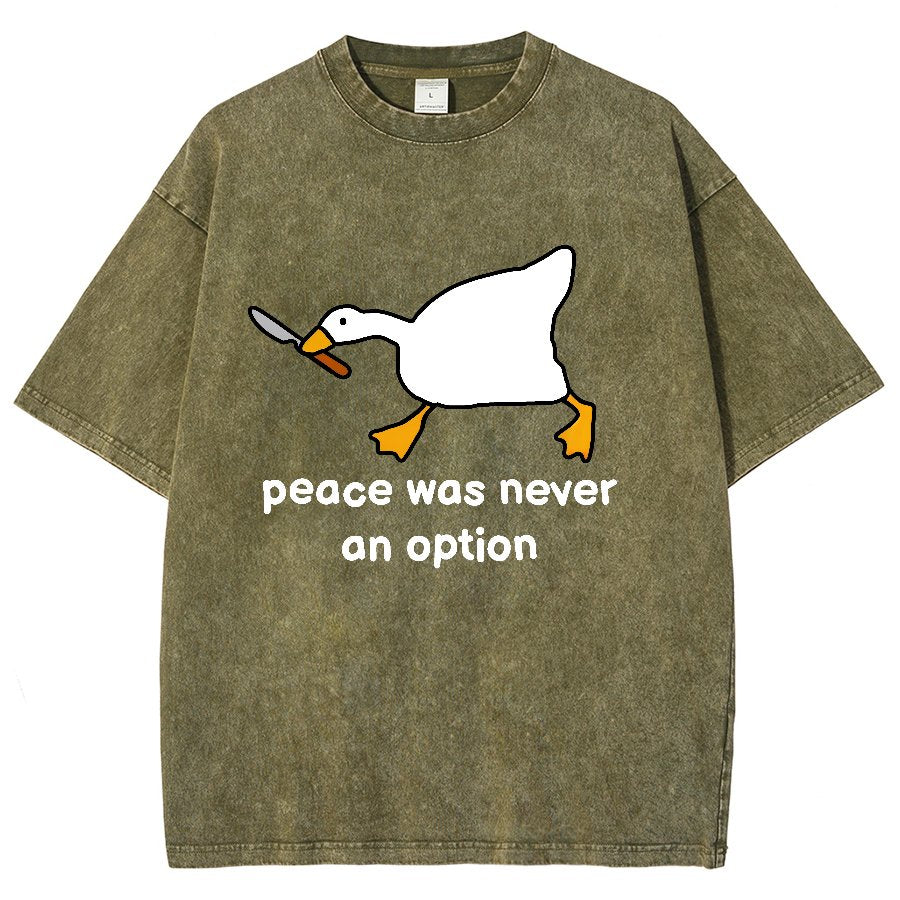 Peace Was Never An Option Vintage Distressed T-shirt