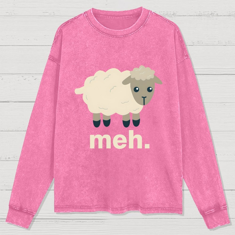 Meh. Washed Long Sleeve Tee
