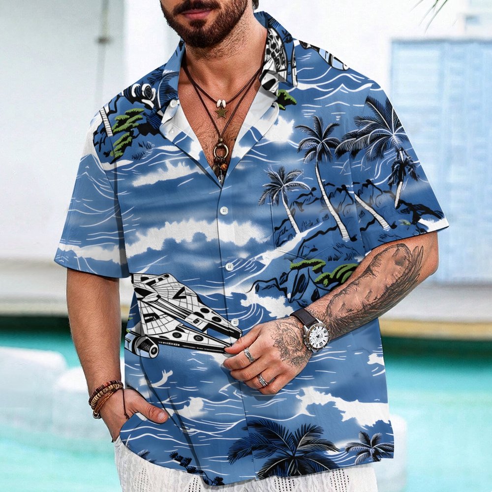 Space Ship Geek Hawaiian Shirt