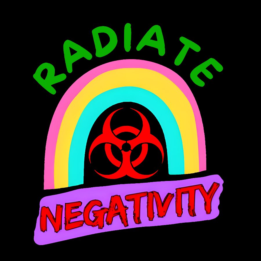 Radiate Negativity - Sarcastic Organic Rainbow Geek T-Shirt