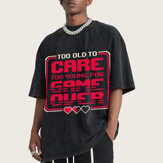 Too Old To Care Vintage Distressed T-shirt