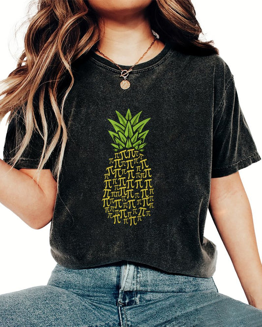 Pi Pineapple Vintage Distressed T-shirt