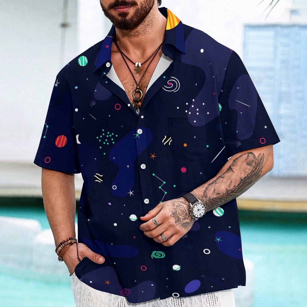 Galaxy Planet Series Print Geeky Shirt