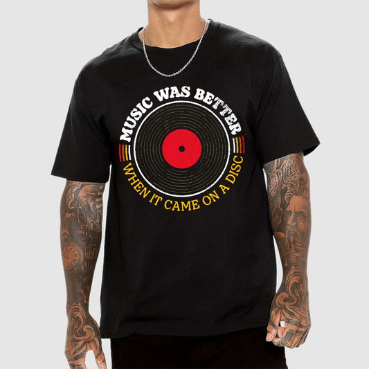Music Was Better on a Disc Unisex Geek T-Shirt