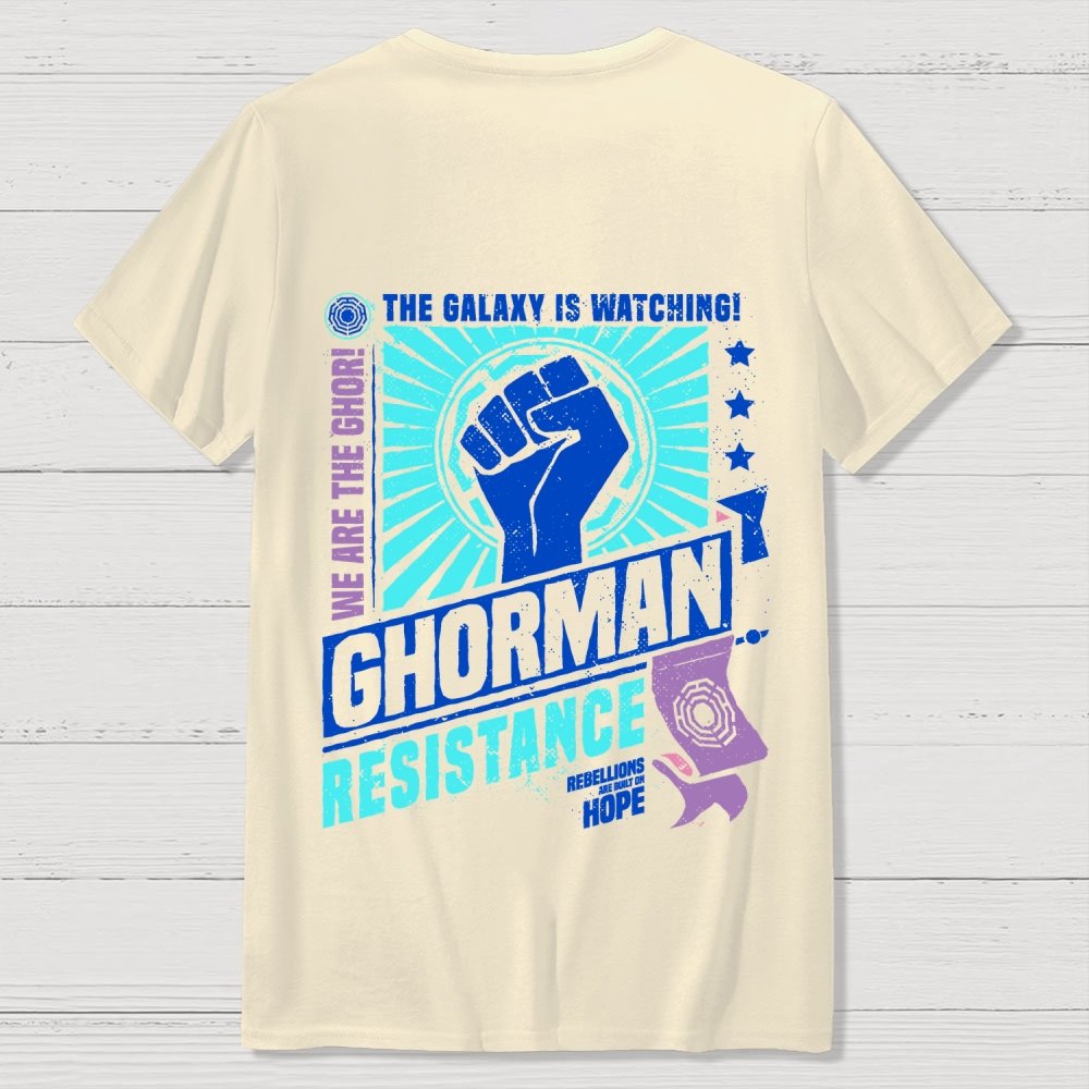 Galactic Resistance Back Printing Geek T-Shirt