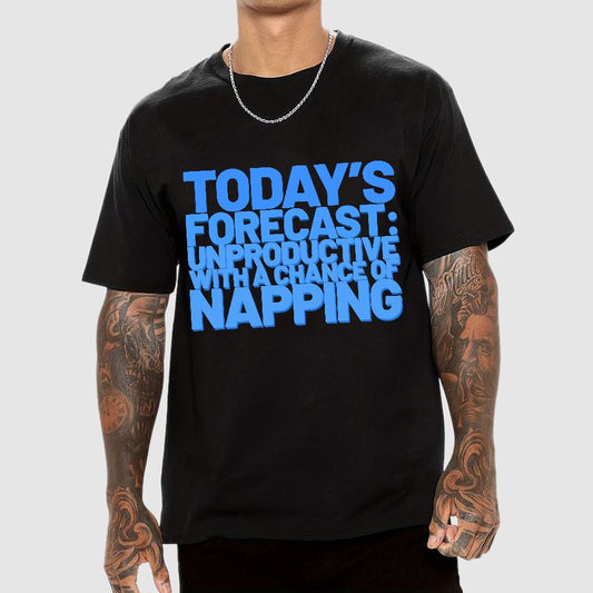 Today's Forecast Unproductive With A Chance Of Napping Geek T-Shirt