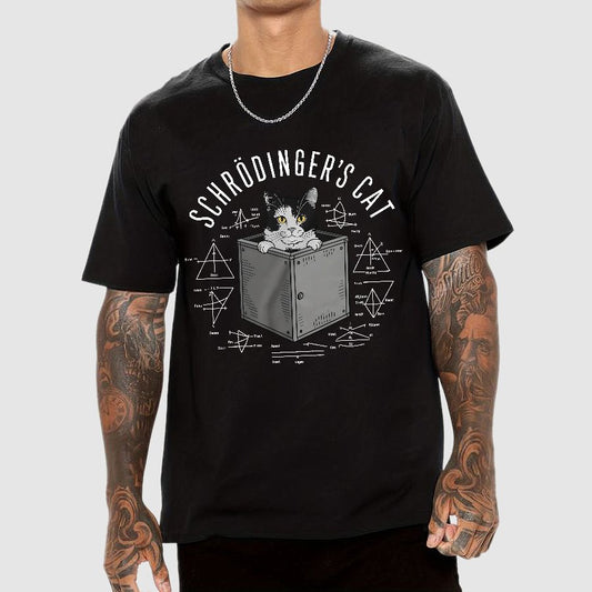 Schrodinger Cat In Box & Formulas Geeky T-Shirt