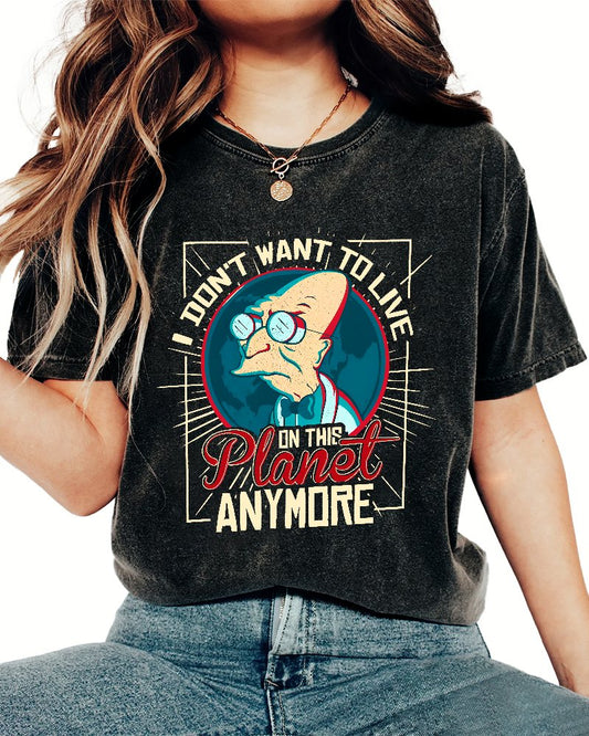 I Don't Want To Live Here Vintage Distressed T-shirt