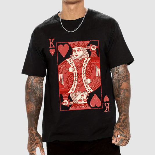 King of Hearts Valentine Shirt Matching Couple Gift Geek T-Shirt