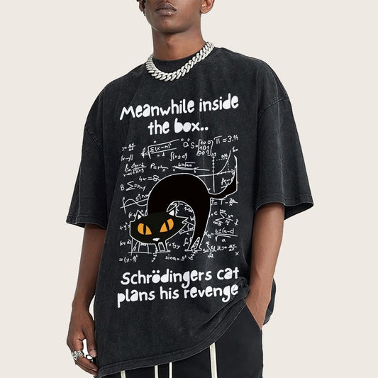 Schrodingers Cat Revenge Vintage Distressed T-shirt
