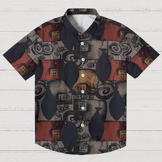 Geometric Print Geek Hawaiian Shirt