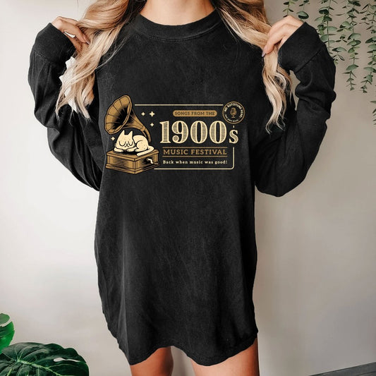 1900s Music Festival Washed Long Sleeve Tee 2509001398
