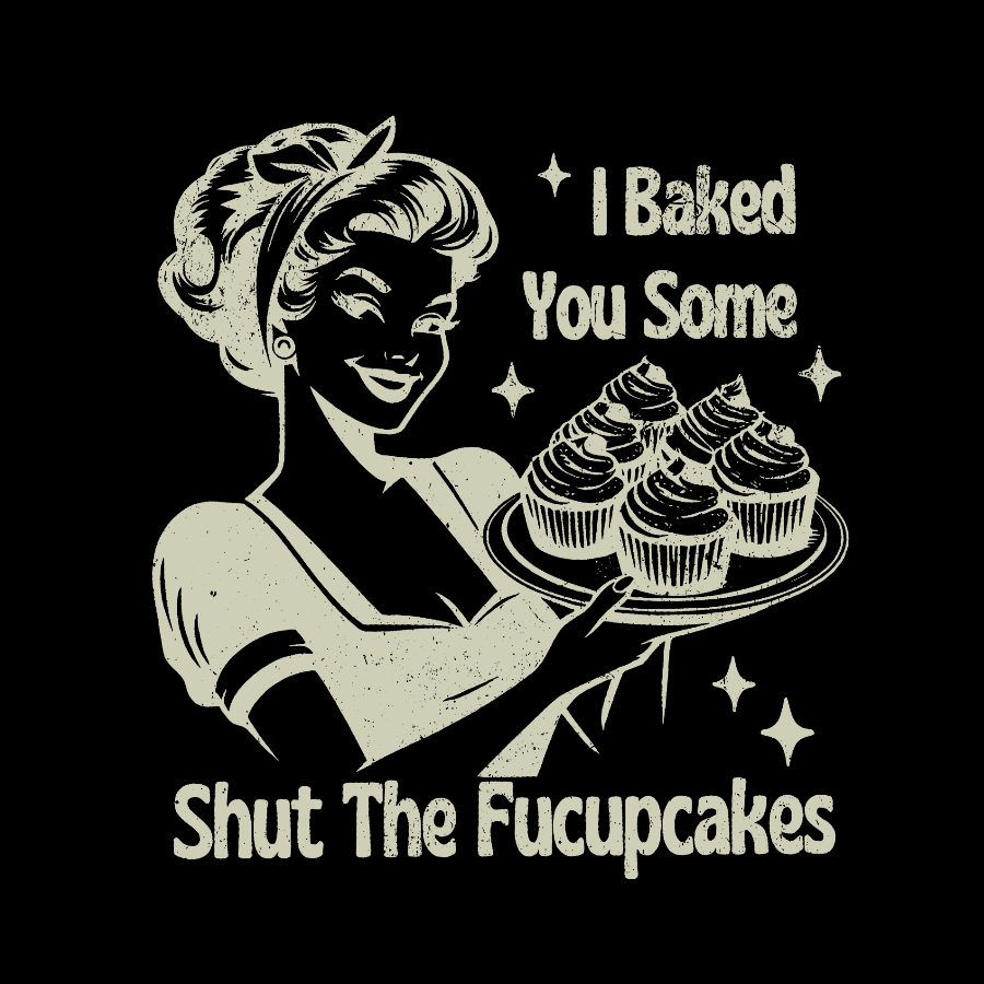 Shut The Fucupcakes Washed Long Sleeve Tee