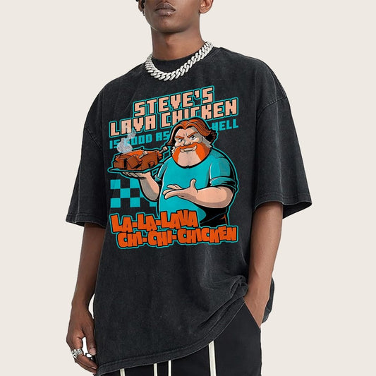 Steve's Lava Chicken Vintage Distressed T-shirt