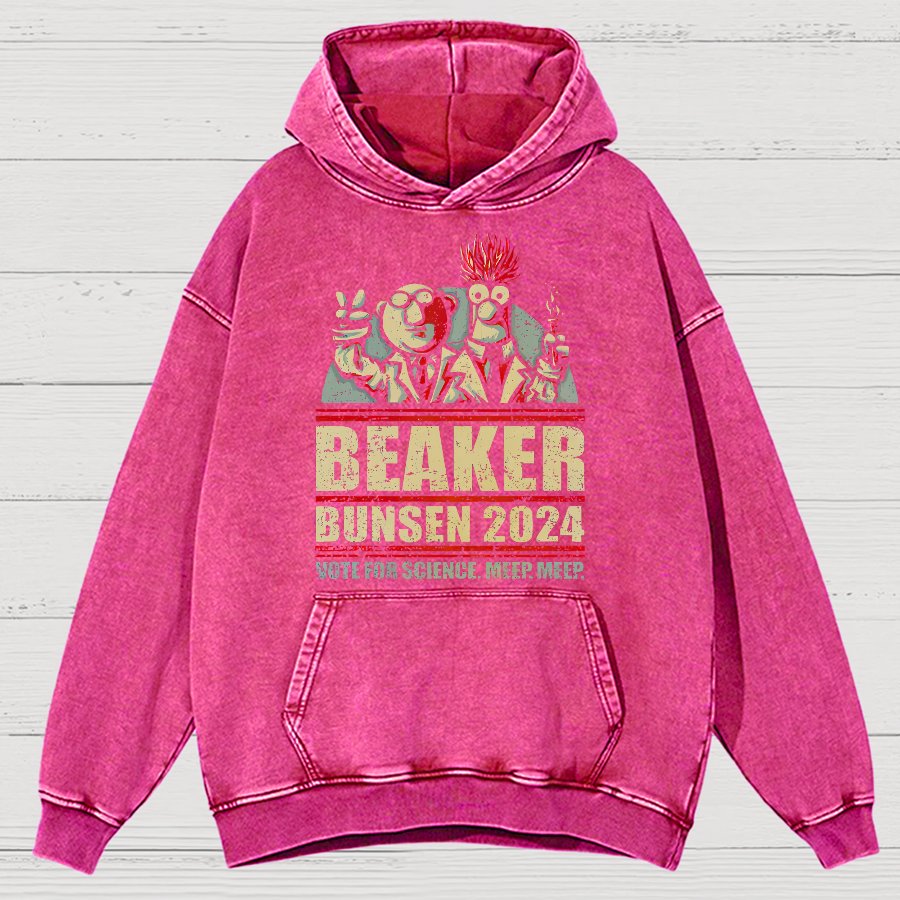 Vote For Science Geeky Vintage Distressed Hoodie