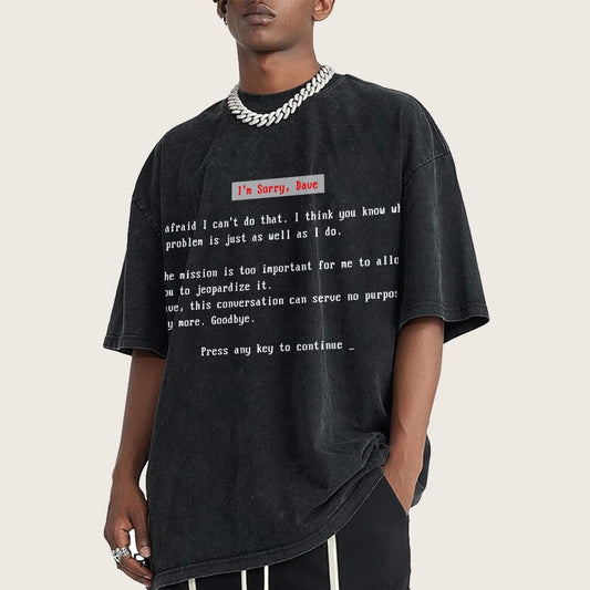 Blue Screen of AI Vintage Distressed T-shirt