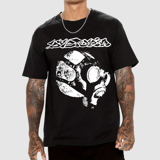 Dystopia - World Gas Mask Back Geek T-Shirt