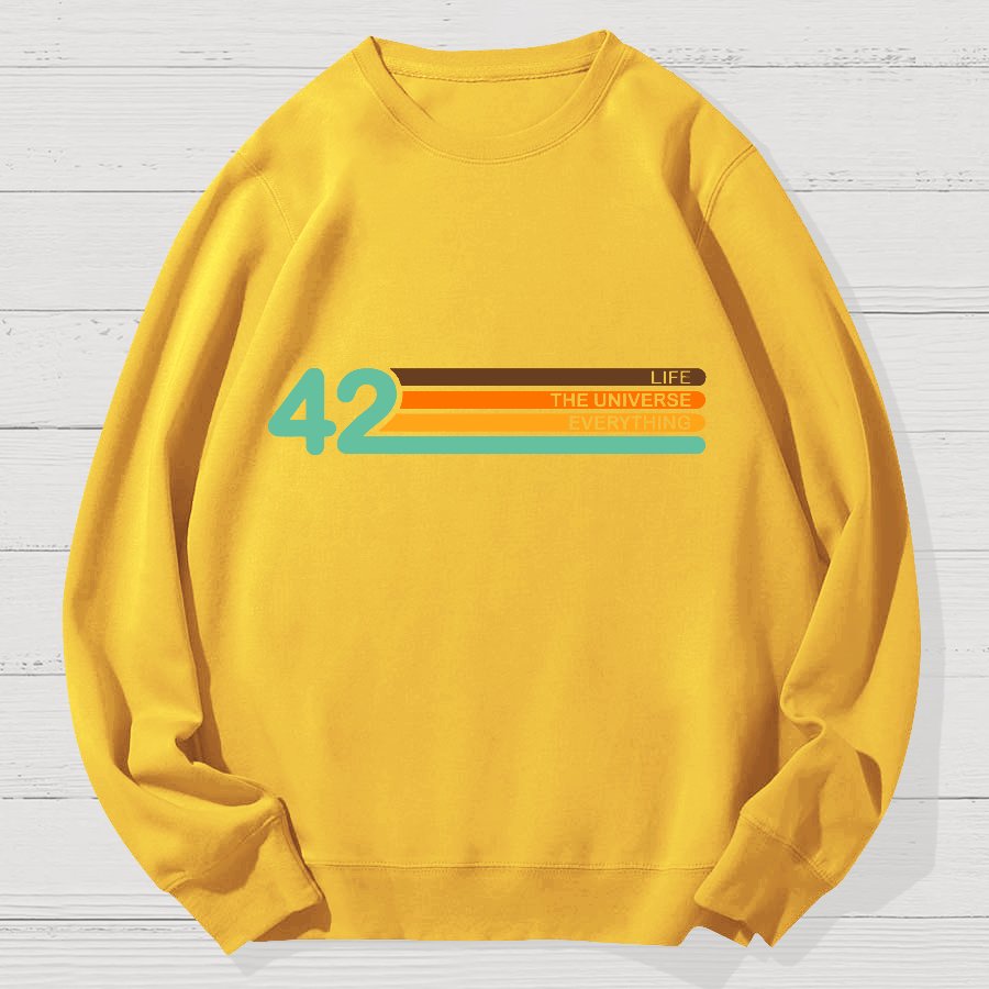 42 Life The Universe And Everything Geek Cotton Sweatshirt