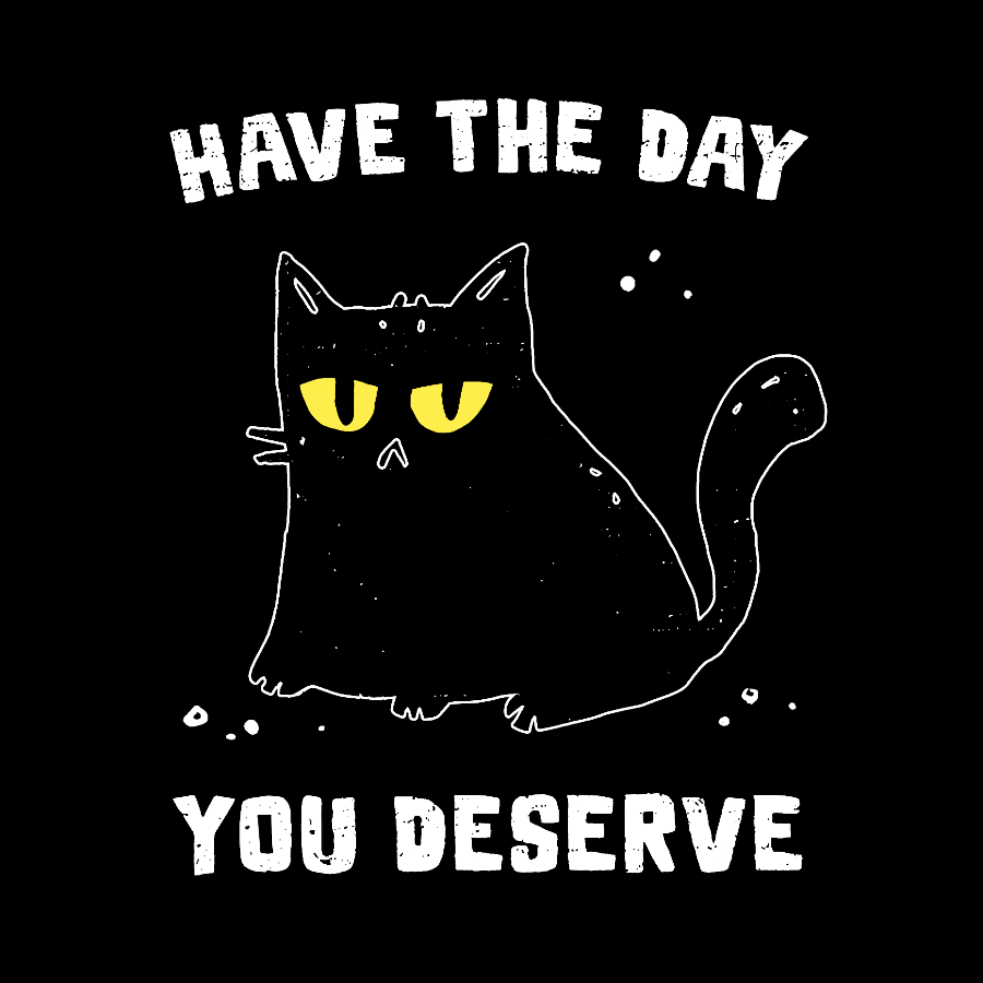 Have The Day You Deserve Karma Kitten Geek T-Shirt