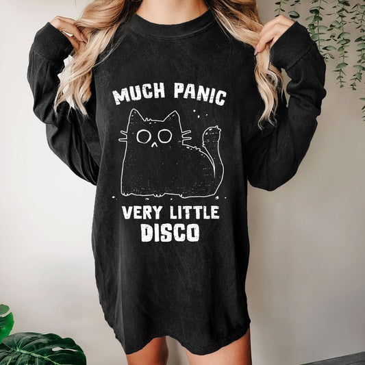 Much Panic, Very Little Disco Washed Long Sleeve Tee