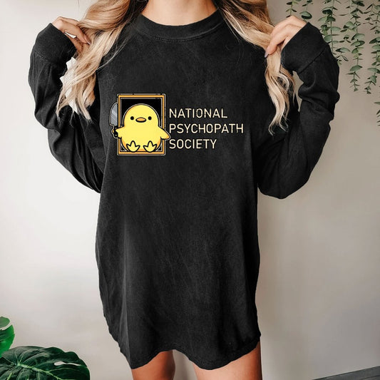 National Psychopath Sociaty Washed Long Sleeve Tee