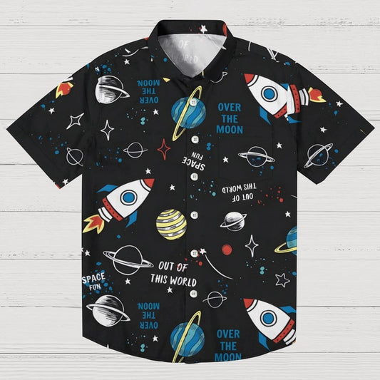 Starry Sky Planet Series Geek Hawaiian Shirt