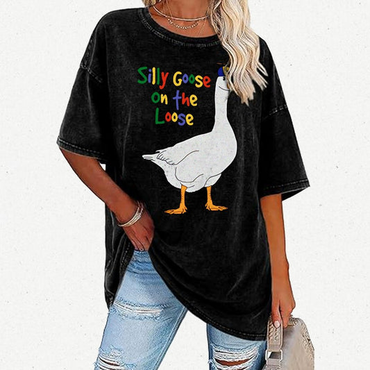 Silly Goose On The Loose Vintage Distressed T-shirt