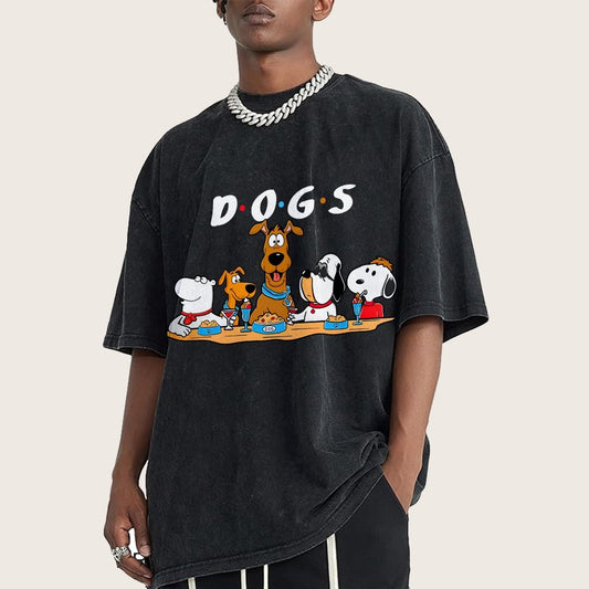 Dog Vintage Distressed T-shirt