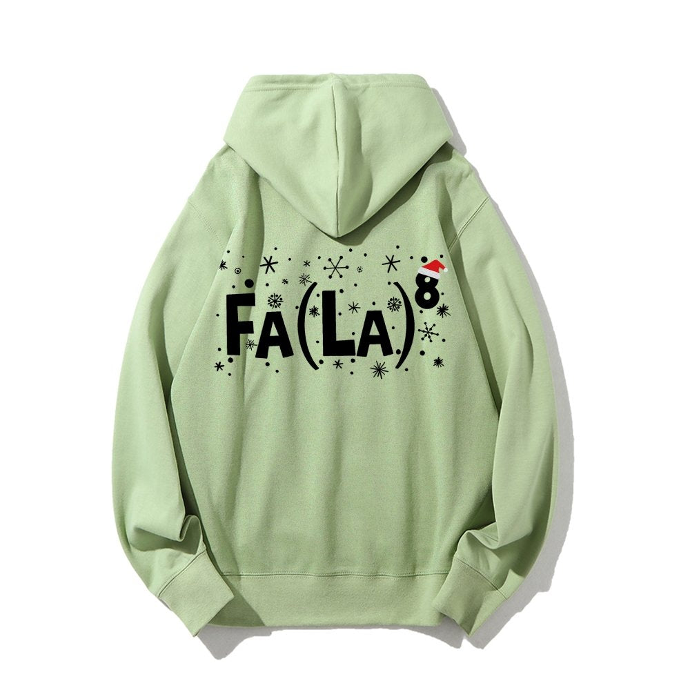 Math Christmas Printed Back Unisex Cotton Hoodie
