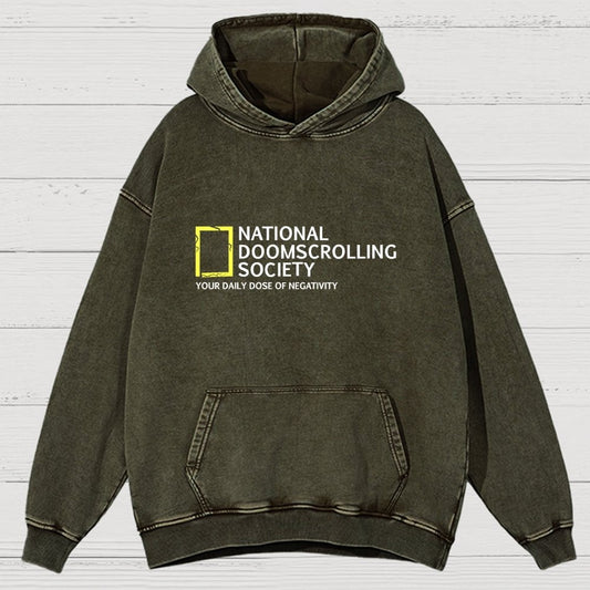 National Doomscrolling Society Vintage Distressed Hoodie