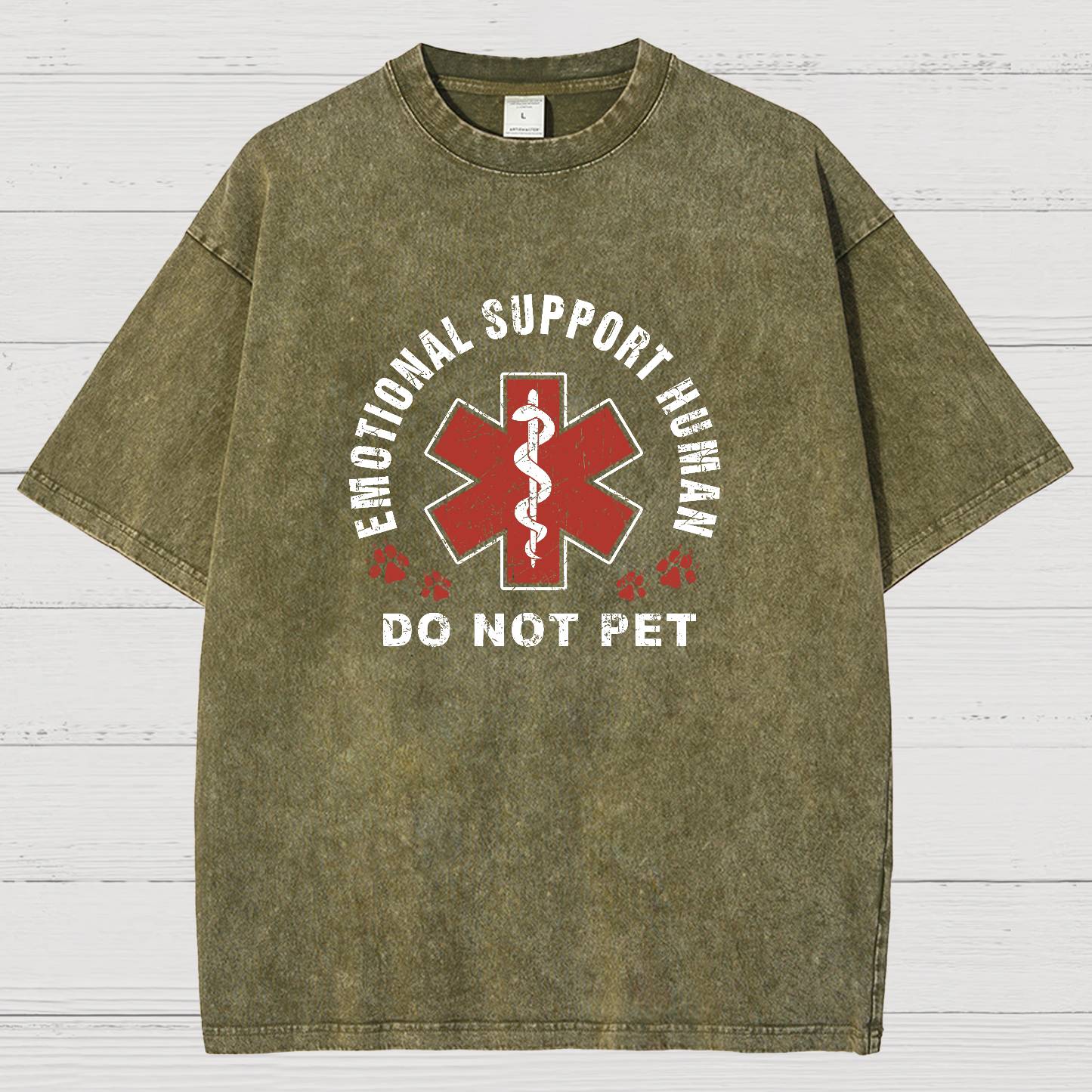 Emotional Support Human Vintage Distressed T-shirt