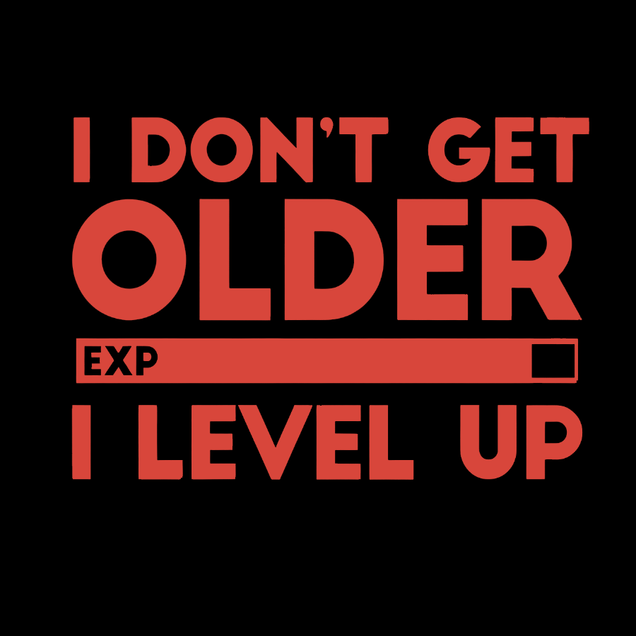 I Dont Get Older I Level Up Funny Gamer Geeky T-Shirt