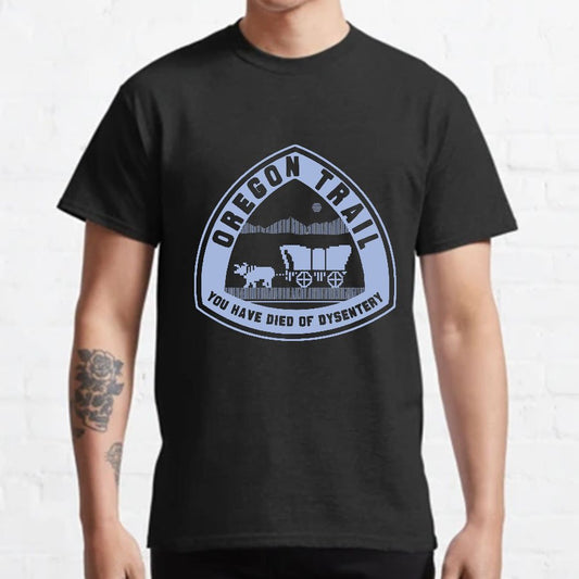 Oregon Trail T Shirt You Have Died of Dysentery Geeky T-Shirt