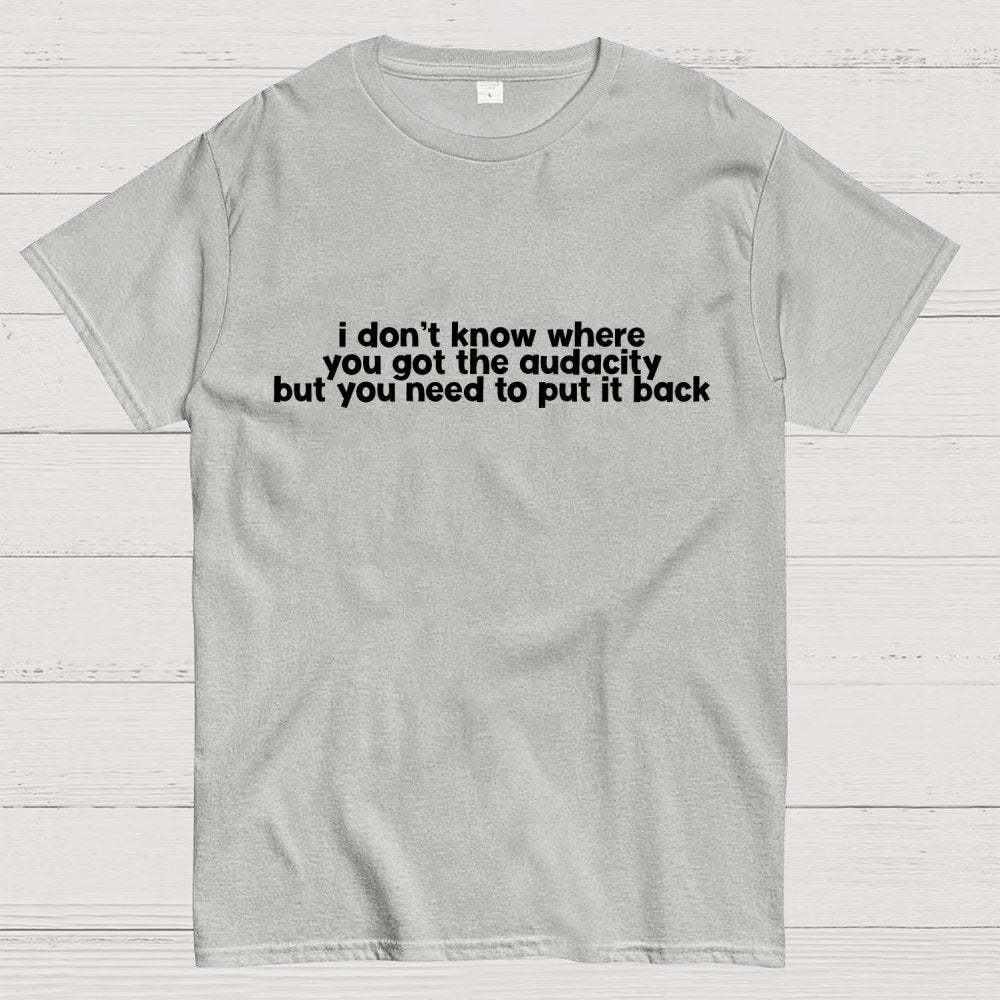I Don't Know Where You Got The Audacity Geek T-Shirt