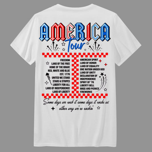 Retro America Tour 1776 Funny T-Shirt Gift