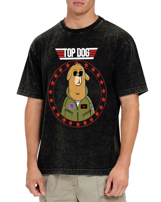 Top Dog.Sarcasm Vintage Distressed T-shirt
