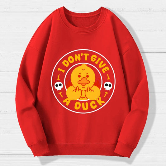 I Don’t Give A Duck Geek Cotton Sweatshirt