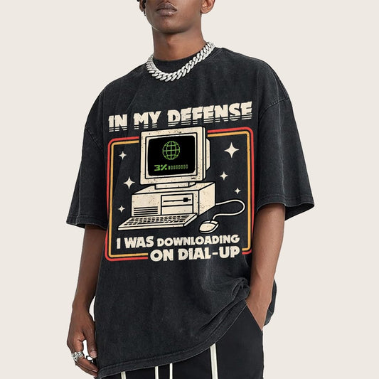 Defense Protocol Dial-Up Vintage Distressed T-shirt