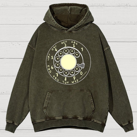Rotary Dial Vintage Funny Nerd Vintage Distressed Hoodie