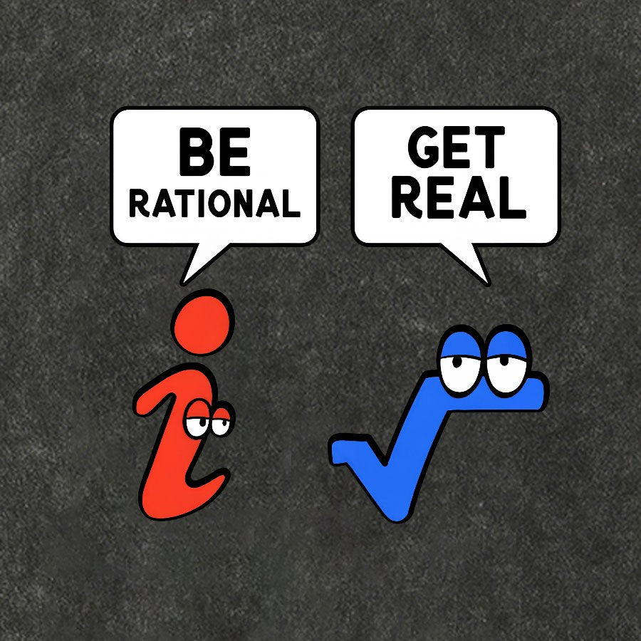 Be Rational Get Real Vintage Distressed T-shirt