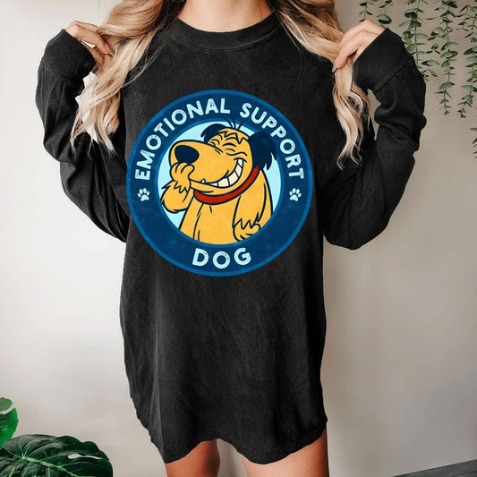 Dog Support Or Not? Washed Long Sleeve Tee