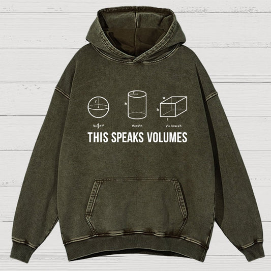 This Speaks Volumes Geometry Vintage Distressed Hoodie