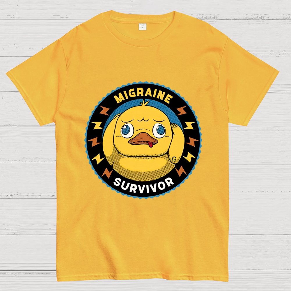 Migraine Survivor Funny Duck Geek T-Shirt