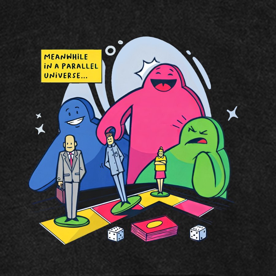 Meeples playing Board Games Vintage Distressed Hoodie