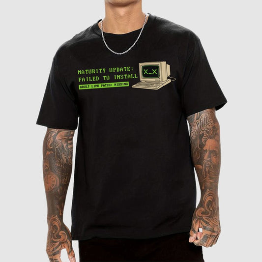 Adult Life Patch Missing Unisex Geek T-Shirt